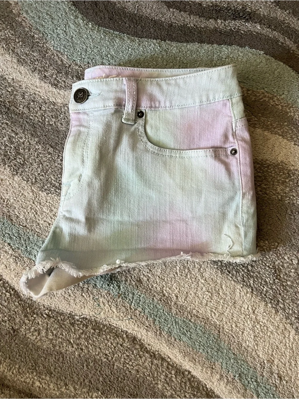 Victoria's Secret Pastel Tie-Dye Denim Short Shorts